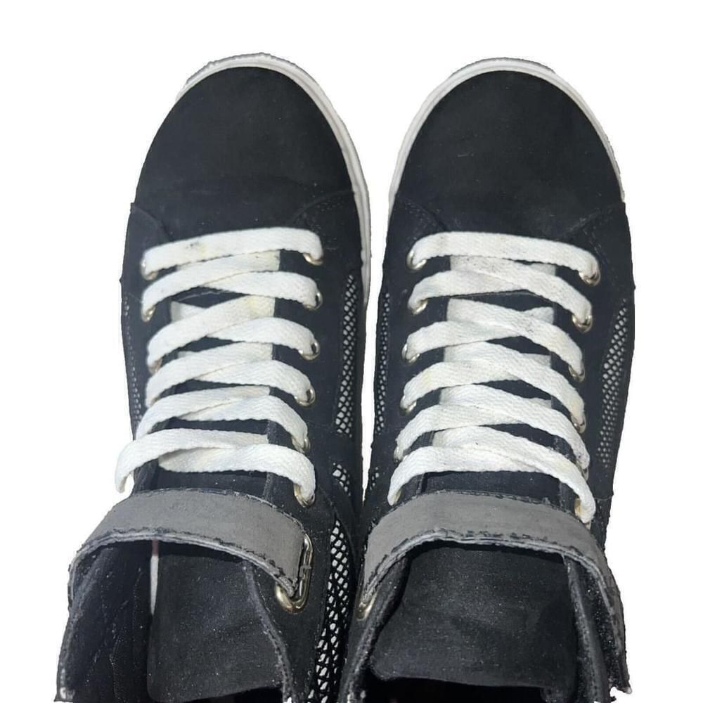 Women's Juicy Couture Chester High Top Fashion Sneakers Shoes Black White Sz 9 - Picture 4 of 7